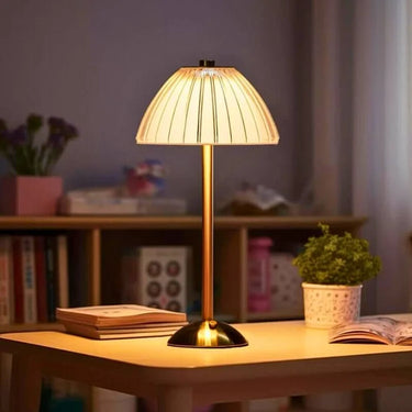 Lampe De Table Sans Fil En Métal Et Cristal-Lampe Veilleuse
